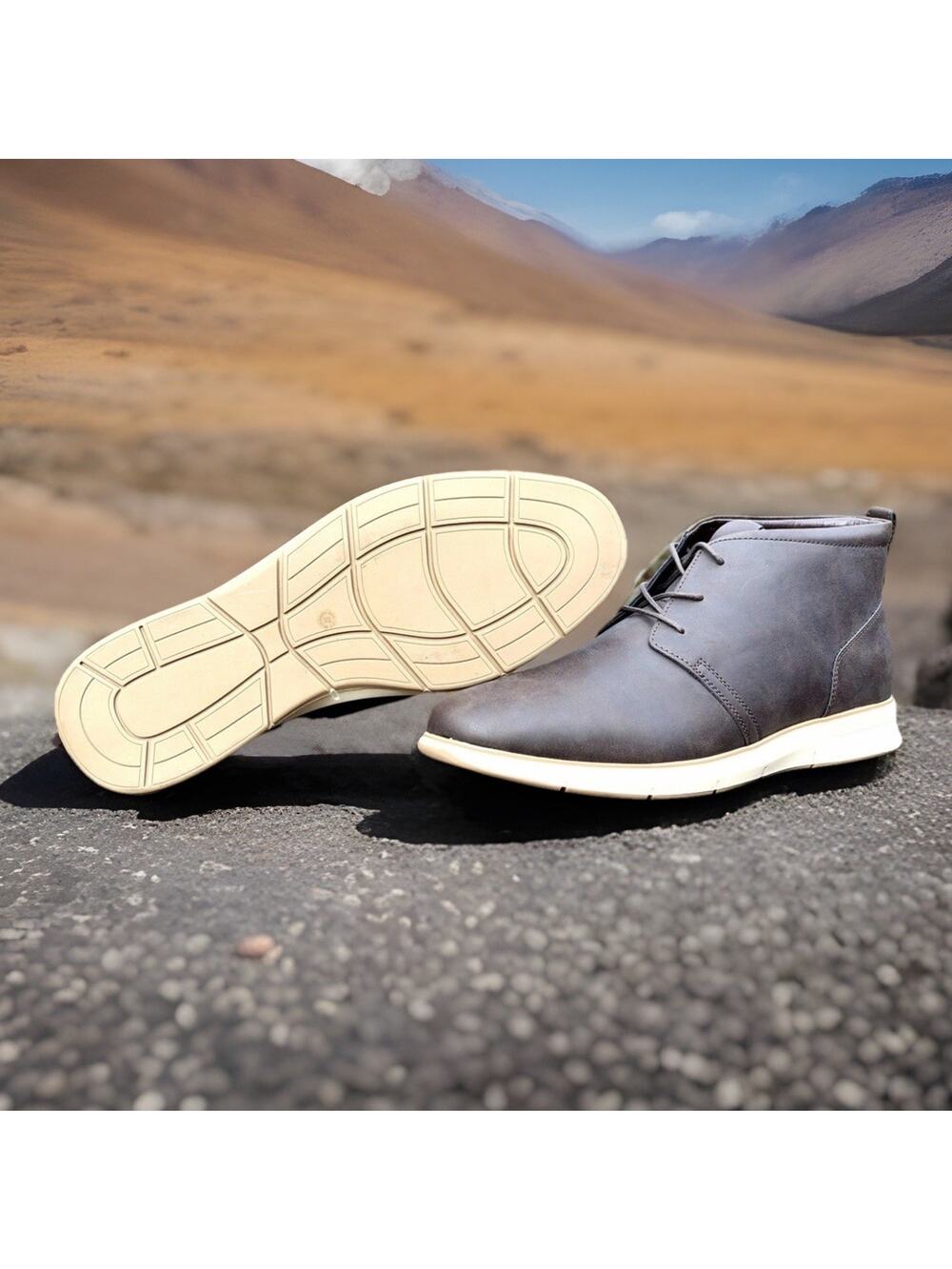 St. John's Bay Brown Leather Chukka Ankle Boots Men's 12 M New W/ Tag-$90 Retail